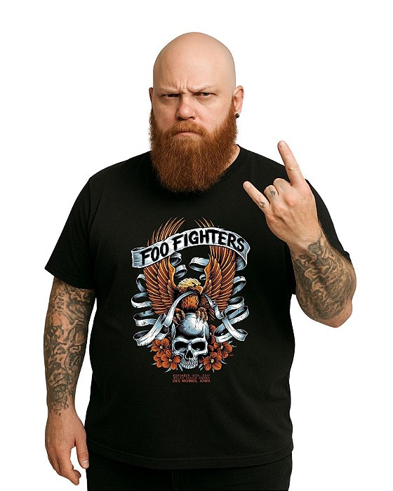 Camiseta Masculina Foo Fighters