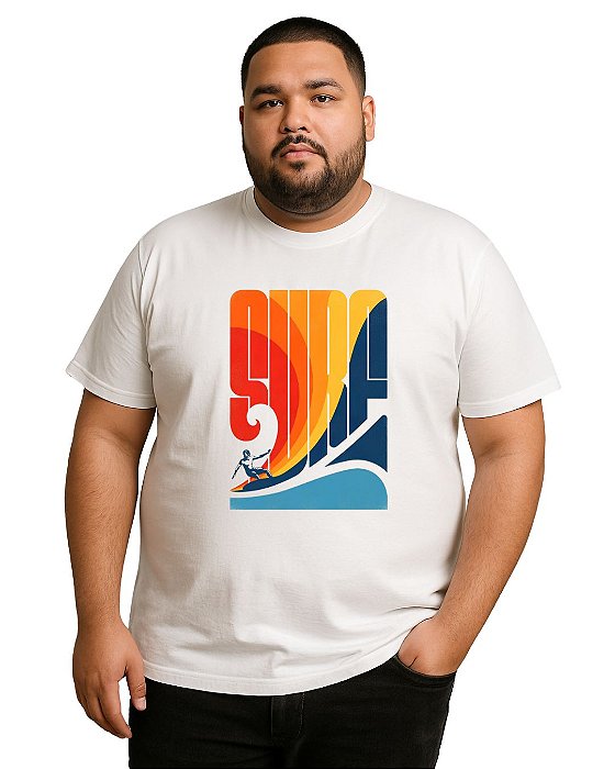 Camiseta Masculina Plus Size Surf