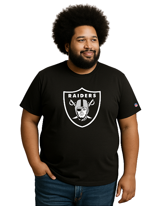 Camiseta Masculina Plus Size NFL Raiders