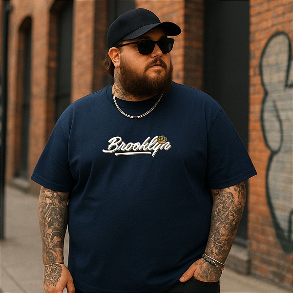 Camiseta Plus Size Masculina Brooklyn