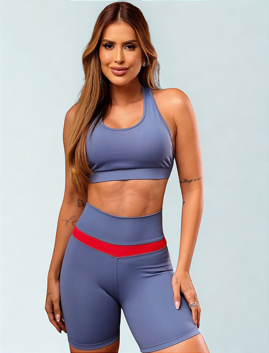 Conjunto Shorts Vitality Azul Jeans