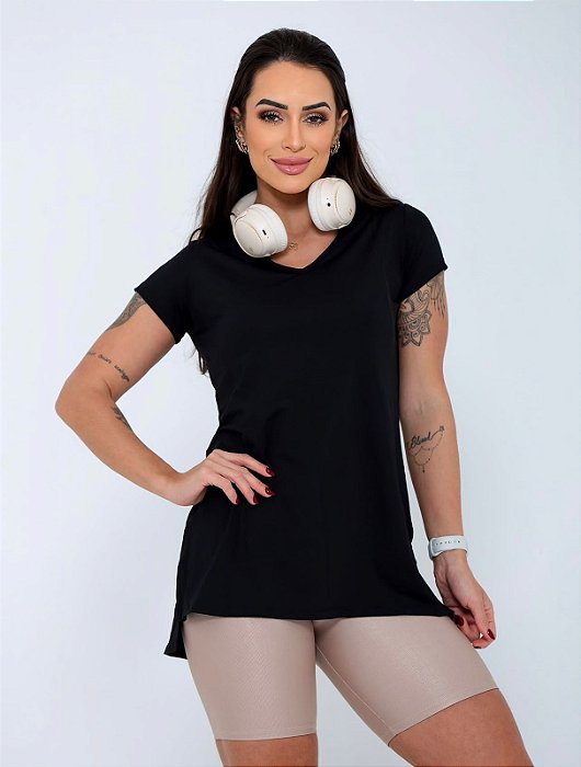 Camiseta Long Ice Preto