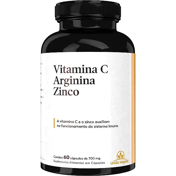 VITAMINA C ARGININA ZINCO UNIÃO VEGETAL 60C