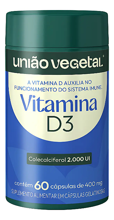 VITAMINA D3 UNIÃO VEGETAL 60C