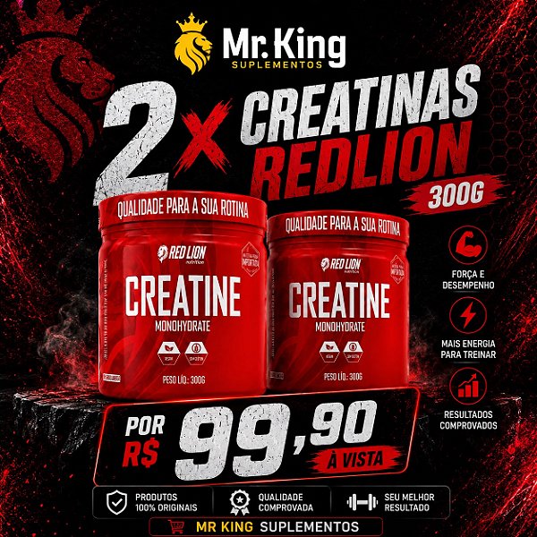 2 CREATINAS RED LION (300G CADA)