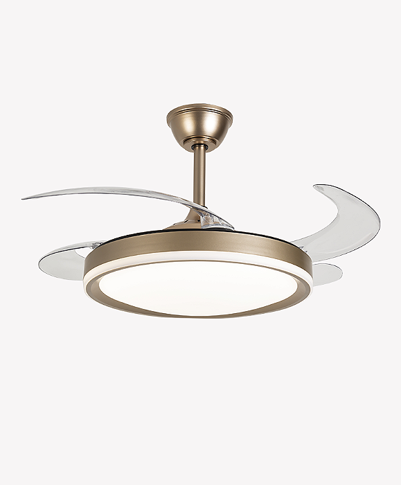 VENTILADOR DE TETO RETRÁTIL AIR MIDAS MULTICOR DOURADO BIVOLT