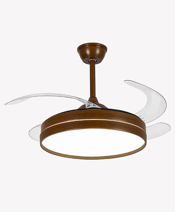 VENTILADOR DE TETO RETRÁTIL AIR BASIC MULTICOR DIM IMBUIA BIVOLT