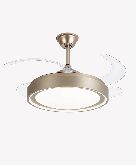VENTILADOR DE TETO RETRÁTIL AIR GOLD DIM MULTICOR DOURADO BIVOLT