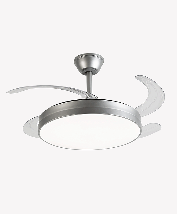 VENTILADOR DE TETO RETRÁTIL AIR LITE PLAFON MULTICOR PRATA BIVOLT