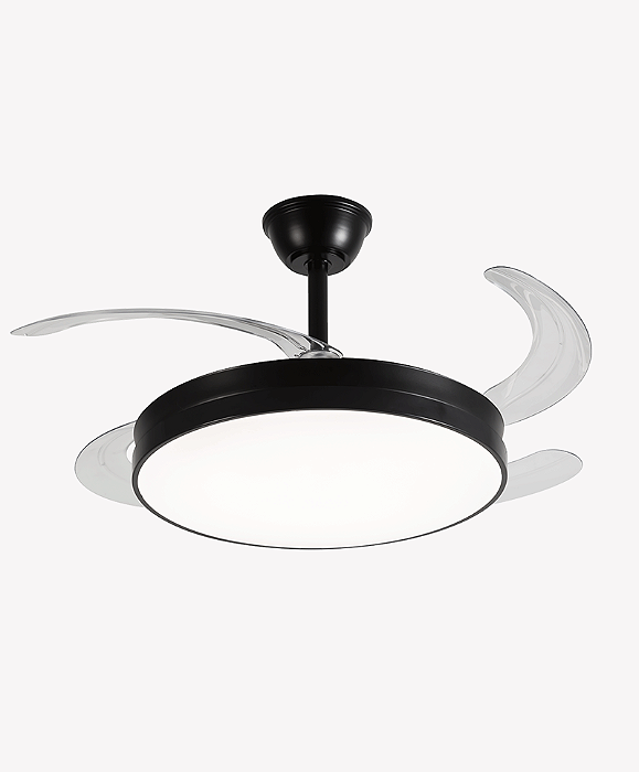 VENTILADOR DE TETO RETRÁTIL AIR LITE PLAFON MULTICOR PRETO BIVOLT