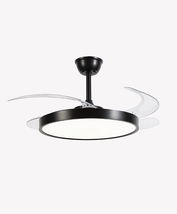 VENTILADOR DE TETO RETRÁTIL AIR BASE MULTICOR PRETO BIVOLT