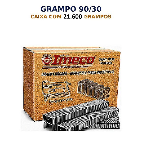 Grampo 90/30 - caixa c/ 21,600 grampos