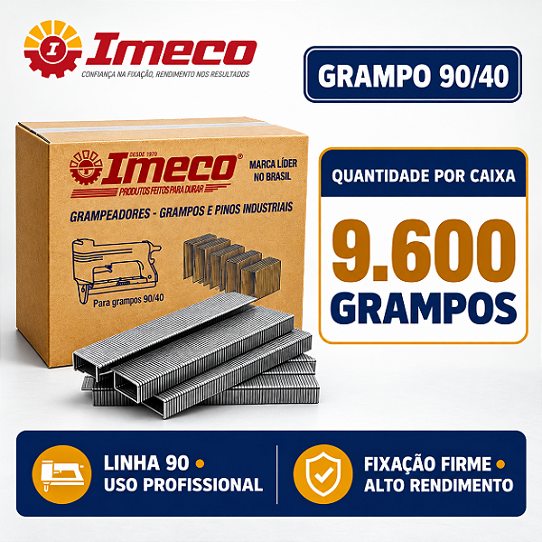 Grampo 90/40 - caixa c/ 9.600 grampos