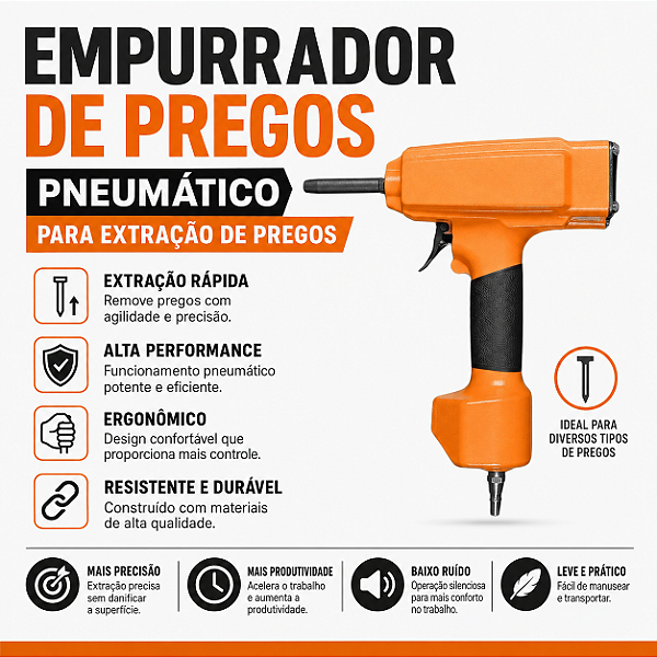 Empurrador De Pregos Pneumático Desmontagem Paletes