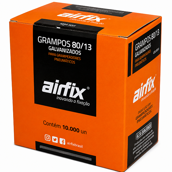 Grampo 80/13 Caixa c/ 10.000 Unid. Airfix