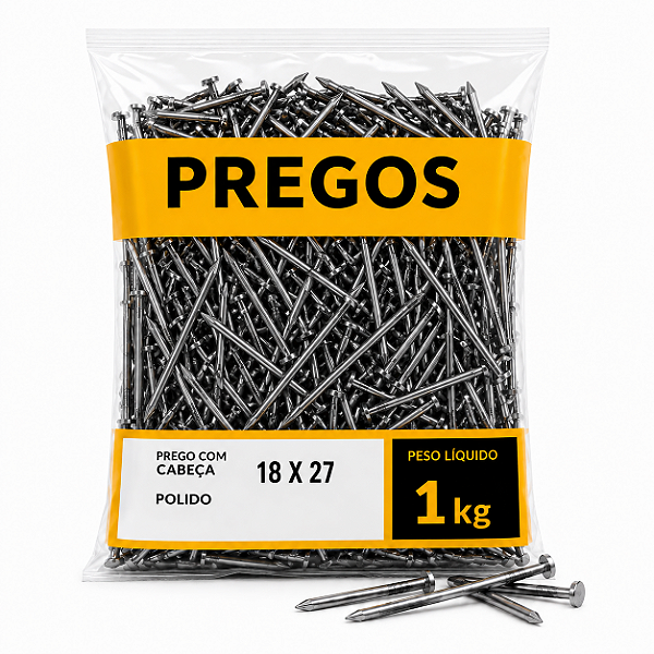 Prego 18x27 Liso TX Pregos 1Kg Alta Resistência e Durabilidade