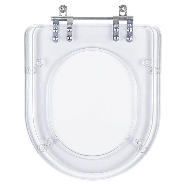 Assento Sanitario Poliester Carrara Transparente para vaso Deca