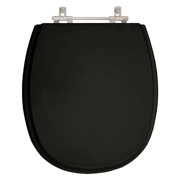 Assento Sanitário Poliéster Loren One Preto para vaso Lorenzetti 6lpf