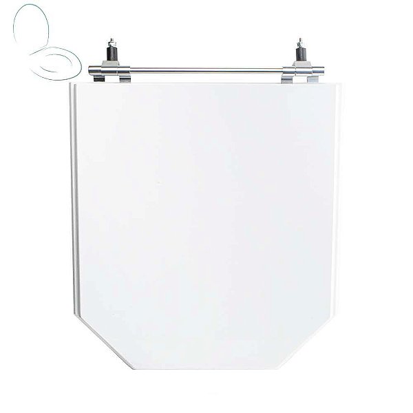 Assento Sanitário Tampa de Vaso Branco Resina Poliester Atrium para bacia Incepa