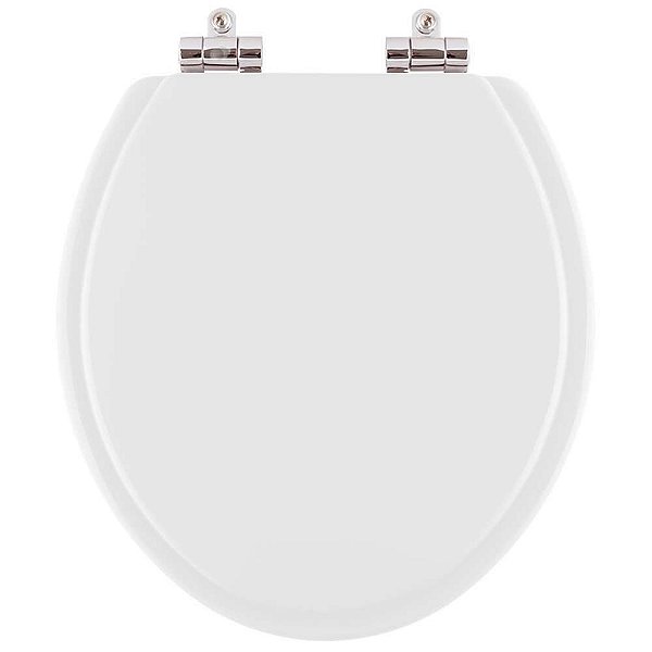 Assento Sanitário Poliester Soft Close Flamingo Branco para vaso Incepa