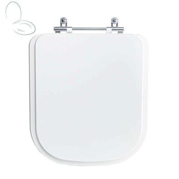 Tampa Vaso Sanitário Madeira Laqueada Elite Branco para bacia Celite