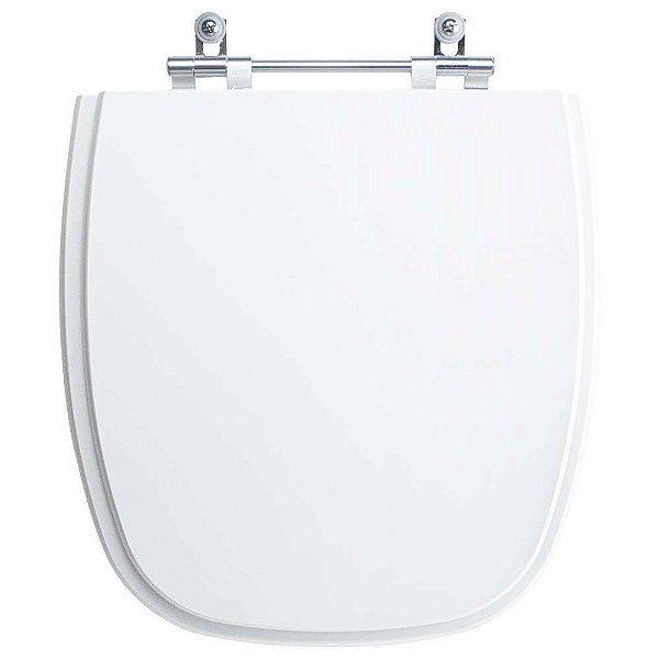 Tampa Vaso Sanitário Madeira Laqueada Like Branco para bacia Celite