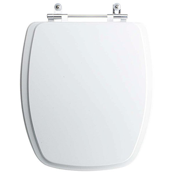 Assento Sanitário Tampa de Vaso Branco MDF Laqueado Stylus para bacia Celite