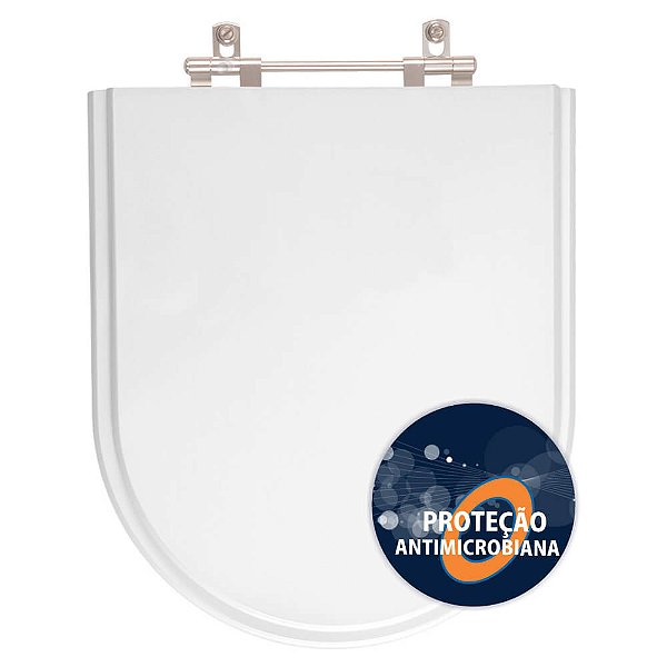 Assento Sanitario Poliester Antibacteriano Duomo Plus Branco para Vaso Deca