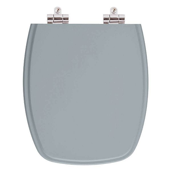 Assento Sanitário Poliester Soft Close Stylus Cinza Perola para vaso Celite
