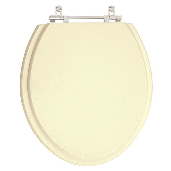Tampa de Vaso Poliester Convencional Oval Universal 1.6gpf 6lpf Bege Creme para bacia Deca