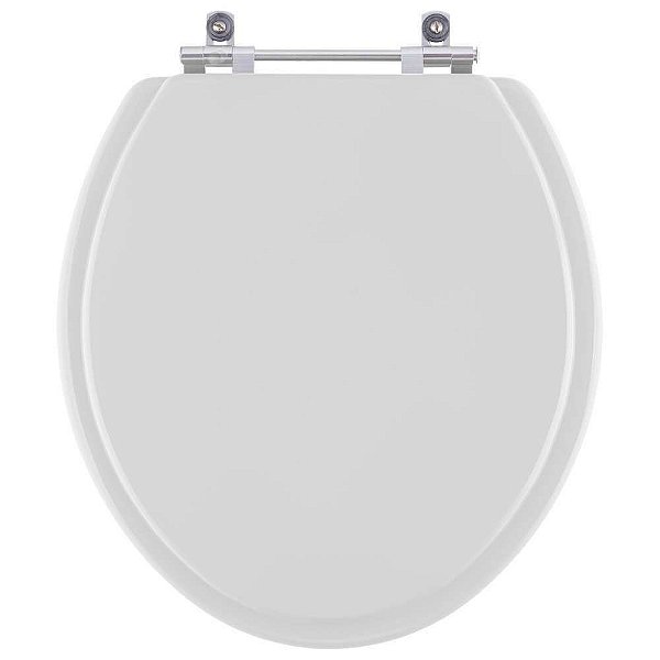 Assento Sanitario Poliester Convencional Oval Cinza Platina para vaso Incepa