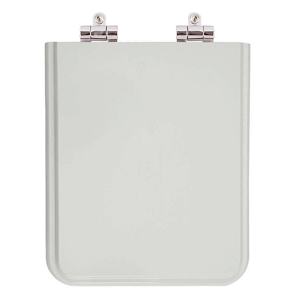 Assento Sanitário Poliester Soft Close Square Cinza Platina (Cinza Claro) para vaso Incepa
