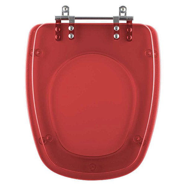 Assento Sanitário Poliester Monte Carlo Vermelho Para Louça Deca