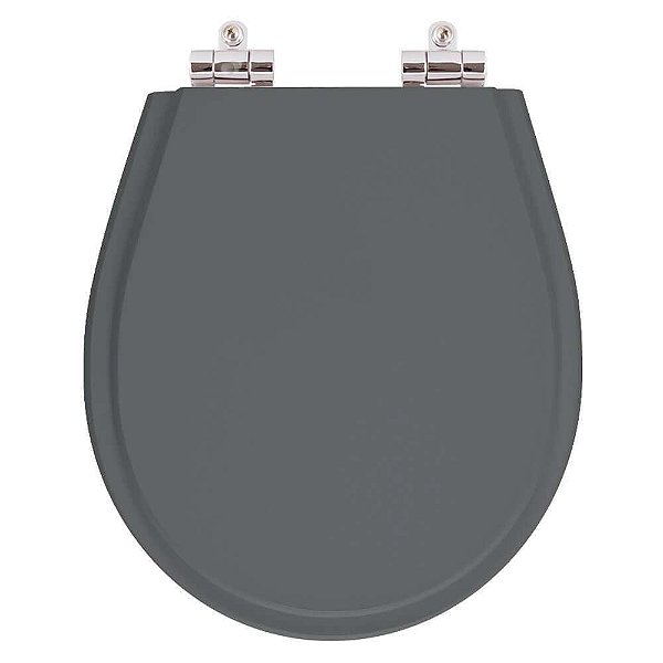 Assento Sanitario Poliester com Amortecedor Avalon Cinza Quartzo para Vaso Ideal Standard