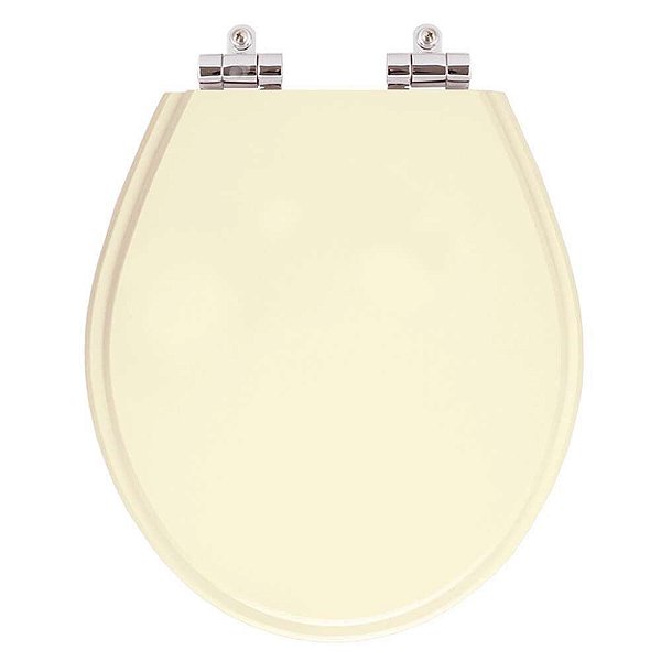 Assento Sanitario Poliester com Amortecedor Carina Bone (Bege Claro) para Vaso Ideal Standard