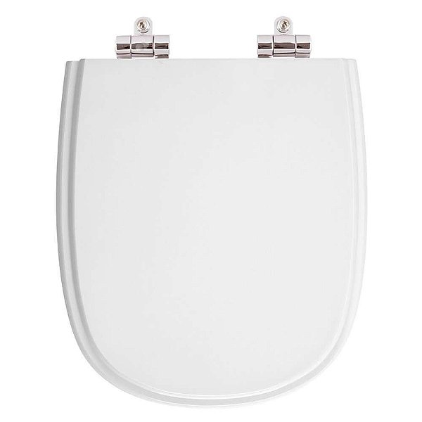 Assento Sanitario Poliester com Amortecedor Paris Branco (Neve) para Vaso Ideal Standard