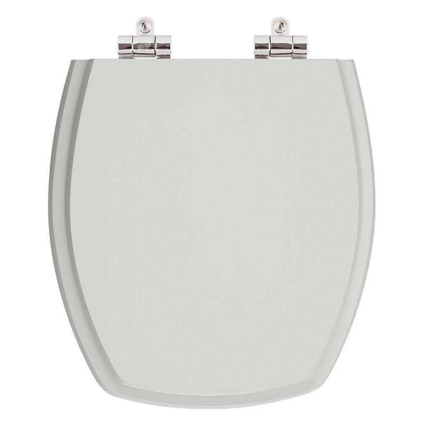 Assento Sanitario Poliester com Amortecedor Thema Cinza Platina para Vaso Incepa