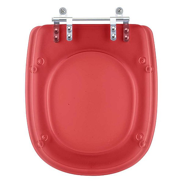 Assento Sanitario Poliester Sabatini Vermelho Transparente para vaso Icasa