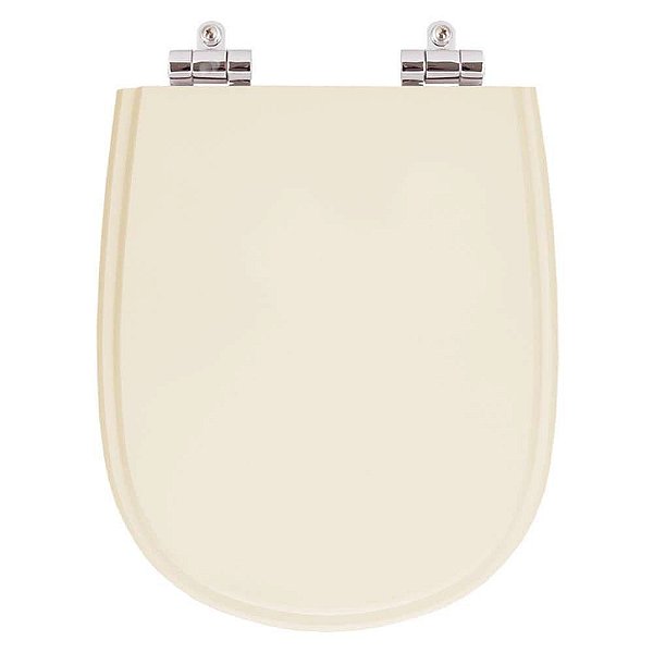 Assento Sanitario Poliester com Amortecedor Paris Bone (Bege Claro) para Vaso Ideal Standard