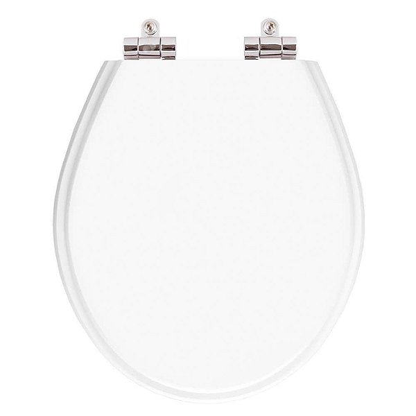 Tampa De Vaso Poliester Com Amortecedor Ravena Branco Para Bacia Deca