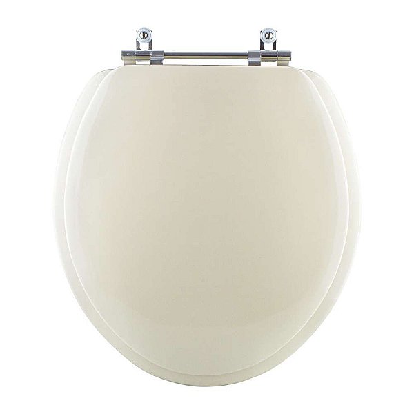 Assento Sanitário Almofadado Clássica Bege Claro para vaso Celite