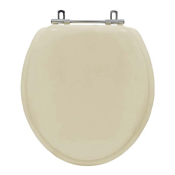 Assento Sanitário Almofadado Colonial Bege Claro para vaso Hervy