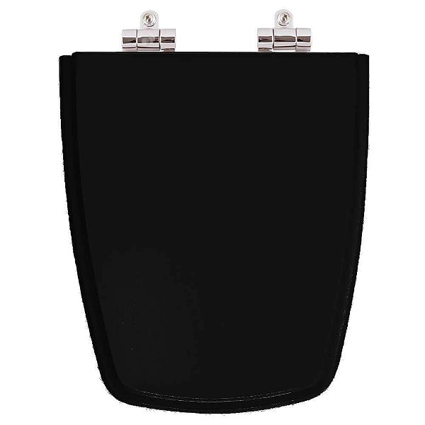 Assento Sanitário Poliester Soft Close Stylus Excellence Preto para vaso Celite