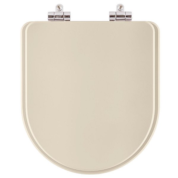 Assento Sanitário Poliester Soft Close Carrara Amendoa para vaso Deca