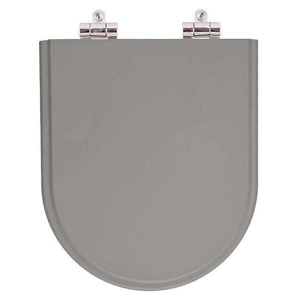 Assento Sanitário Poliester Soft Close Carrara Cinza Vip (Cinza Escuro) para vaso Deca