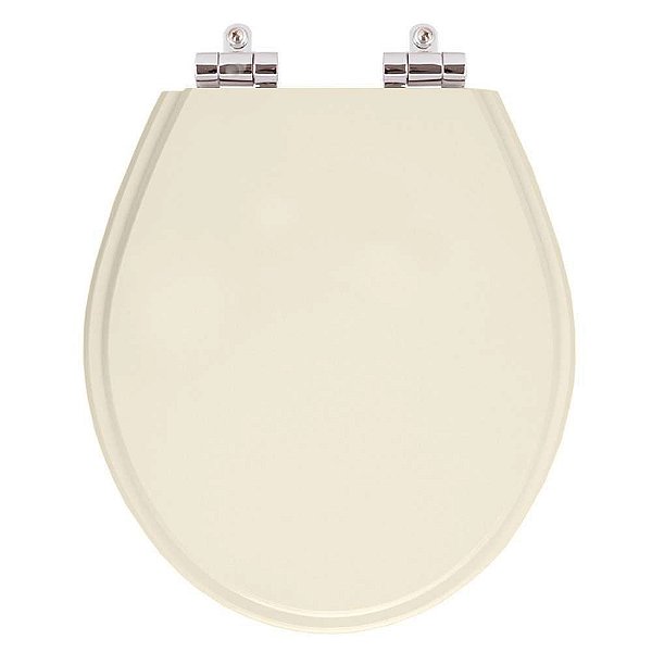 Assento Sanitário Poliester Soft Close Ravena Amendoa para vaso Deca