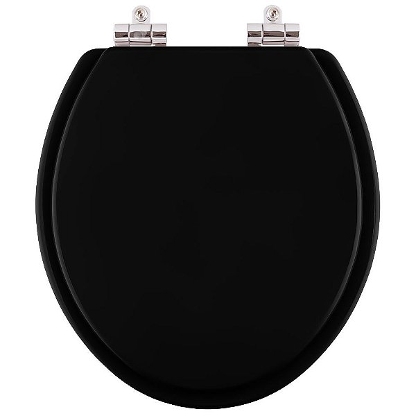 Assento Sanitário Poliester Soft Close Spot Ébano (Preto) para bacia Deca