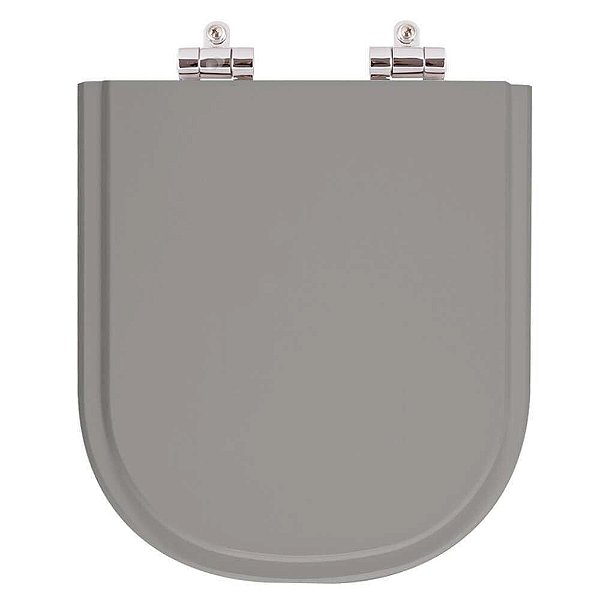 Assento Sanitário Poliester Soft Close Vogue Plus Cinza Vip (Cinza Escuro) para vaso Deca