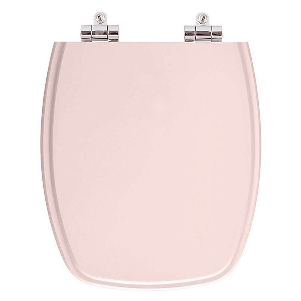 Assento Sanitário Poliester Soft Close Laguna Rose para vaso Hervy