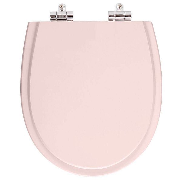 Assento Sanitário Poliester Soft Close Polo Rose para vaso Hervy